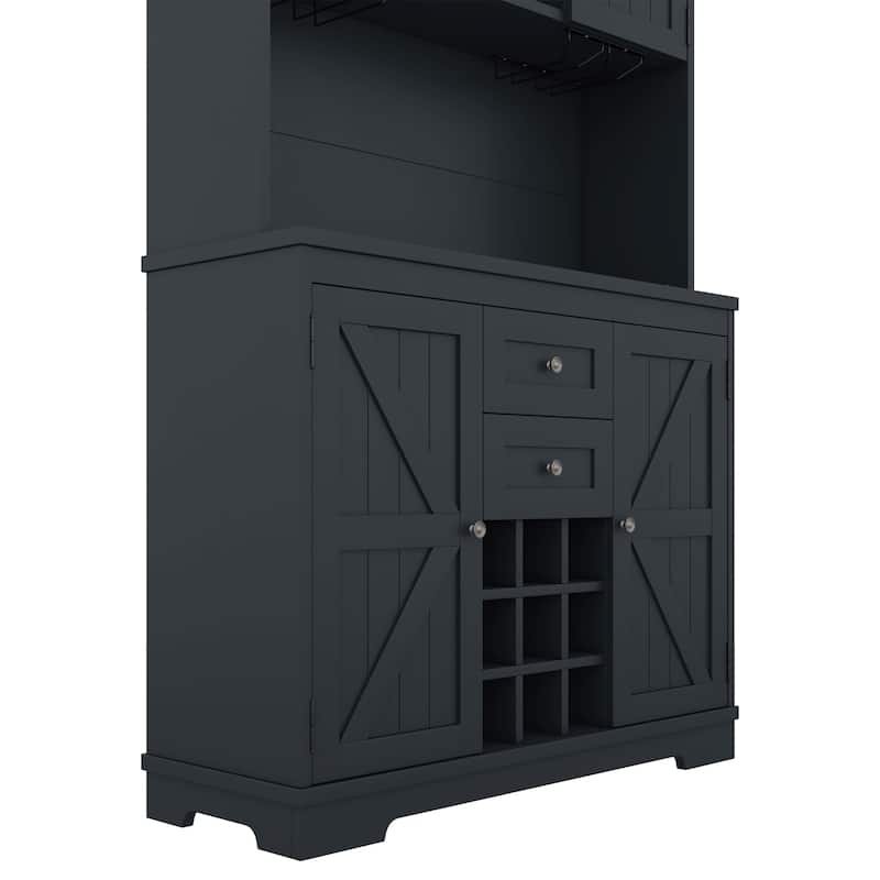 Coffee Bar Cabinet Kitchen Cabinet with Storage,Wine Cabinet with Drawers shelves and cabinets,Buffet Wine & Glass Racks