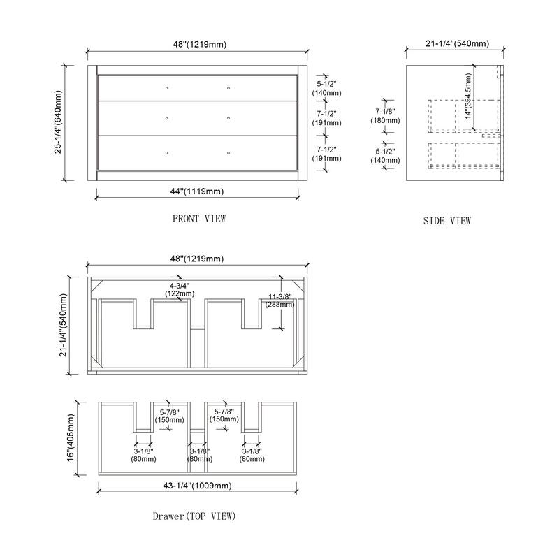 LaLa 48" Double Vanity Set