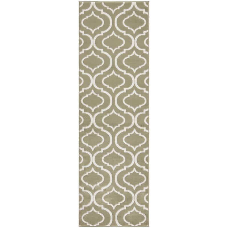 Bekaf Power Loomed Abstract Non Skid Stain Resistant Area Rug By HomeRoots - 87' X '27' X '0.5