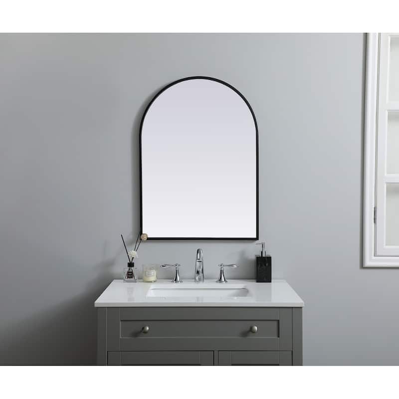 Indigo Home Metal Frame Arch Mirror 22x30 Inch