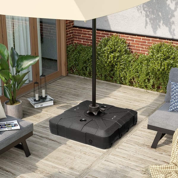 everhome patio umbrella base Patioslife 430 lbs (195kg) Heavy Duty Cantilever for Aeg – US-Patioslife proof black finish PURPLE LEAF In Ground Umbrella