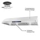 preview thumbnail 12 of 10, Cosmo 48 in. Ducted Under Cabinet Range Hood with Touch Controls, Permanent Filters, 4-Speed Fan, LED Lights in Stainless Steel