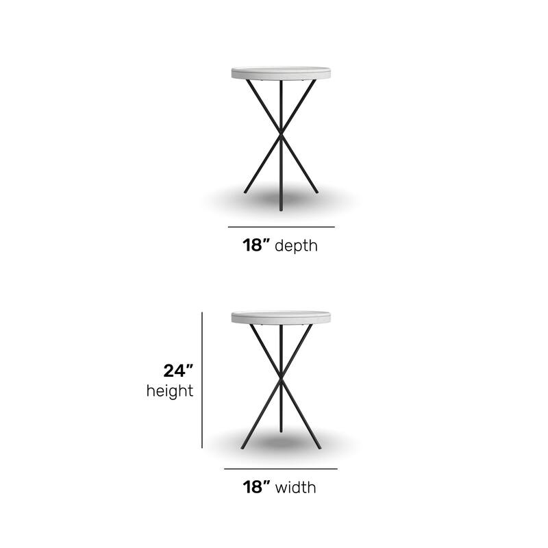 Melody Brown Wood Chairside Table - 18" x 24" x 18"