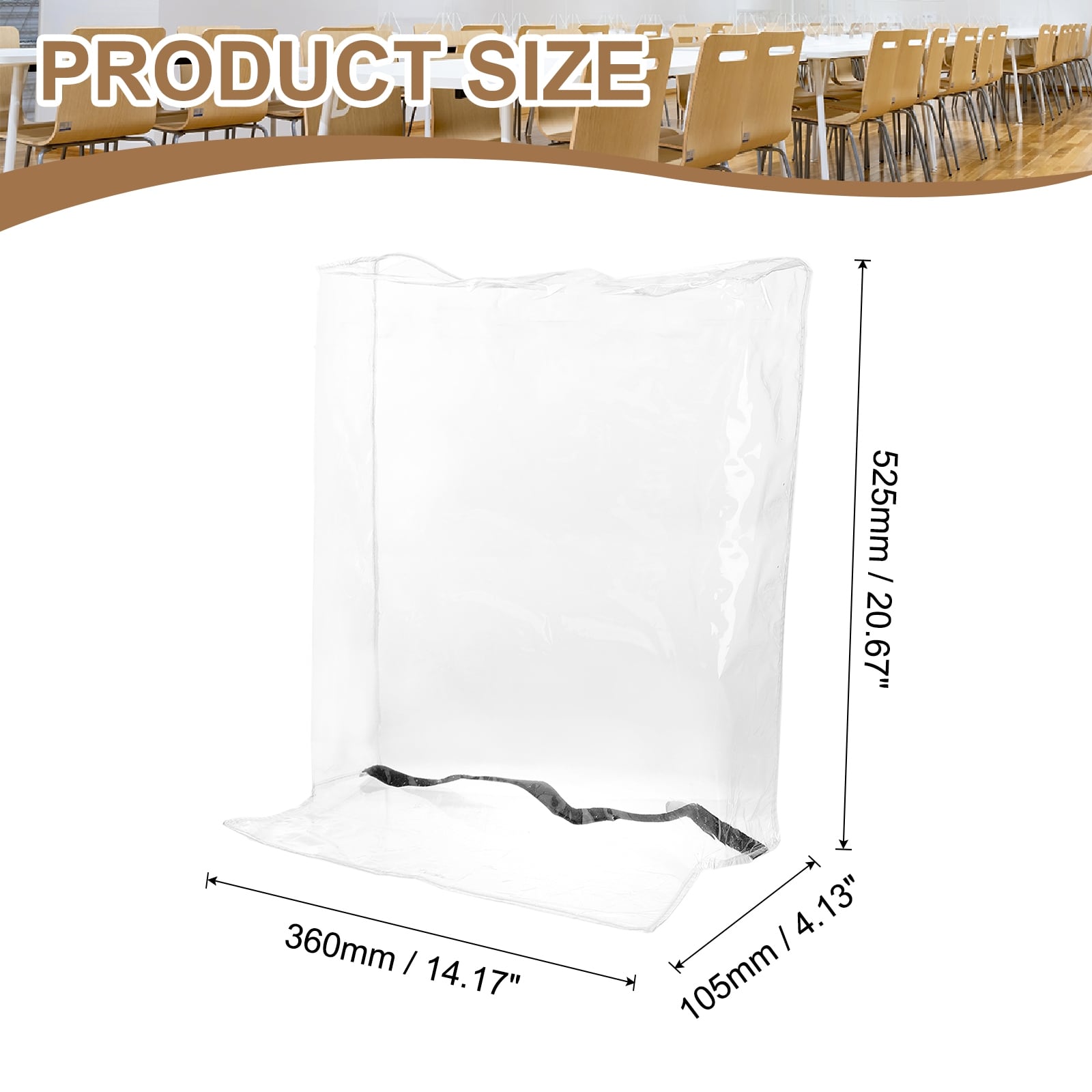 Plastic Dining Chair Covers, Dining Seat Cover Waterproof Chair Protector for Dust, Dirt, Paws and Claw - Clear