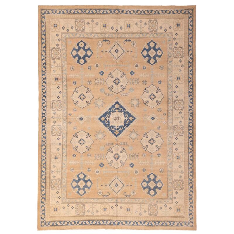ECARPETGALLERY Hand-knotted Finest Ghazni Tan Wool Rug - 9'10 x 13'5