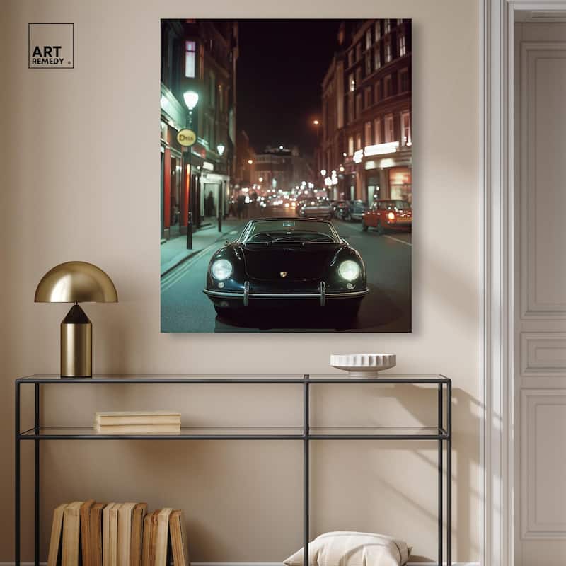 Night Roadster Canvas by Art Remedy, Gallery Wrapped