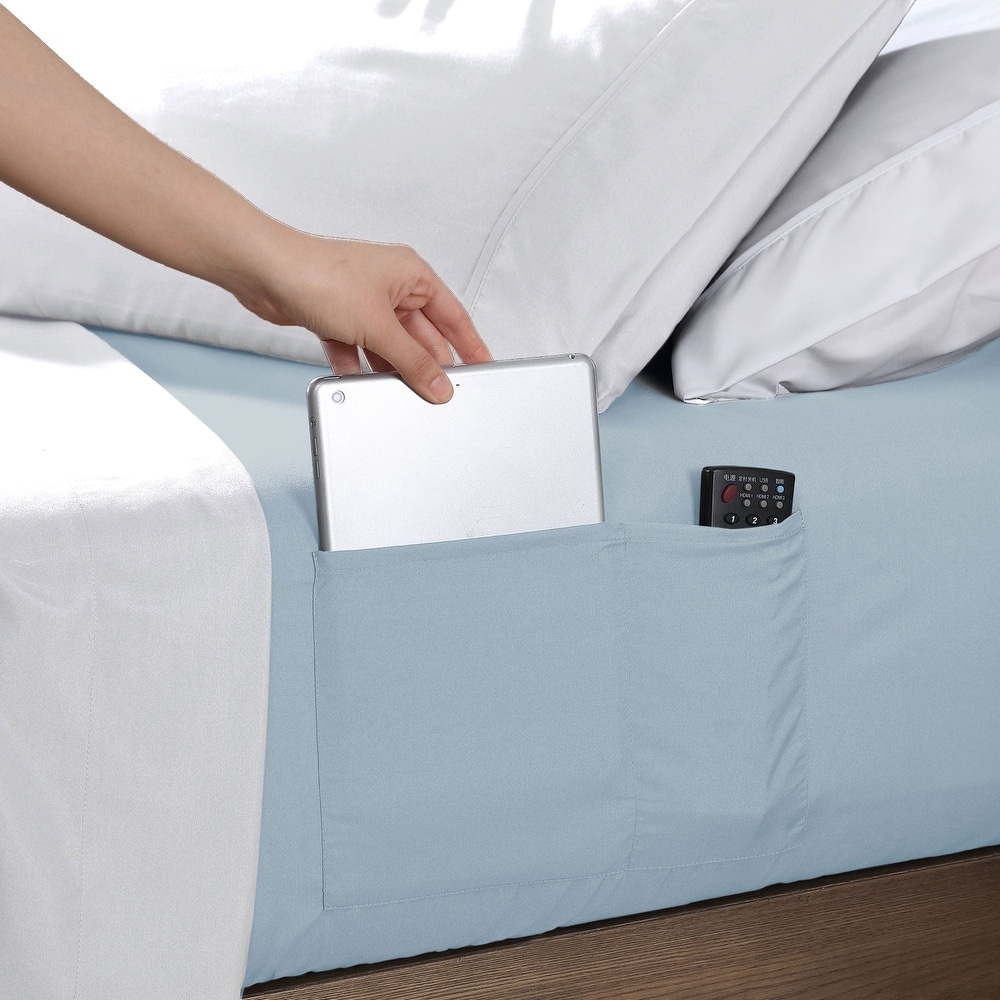 Swift Home 14-Inch Deep Pocket Soft Microfiber Storage Pocket Fitted Sheet