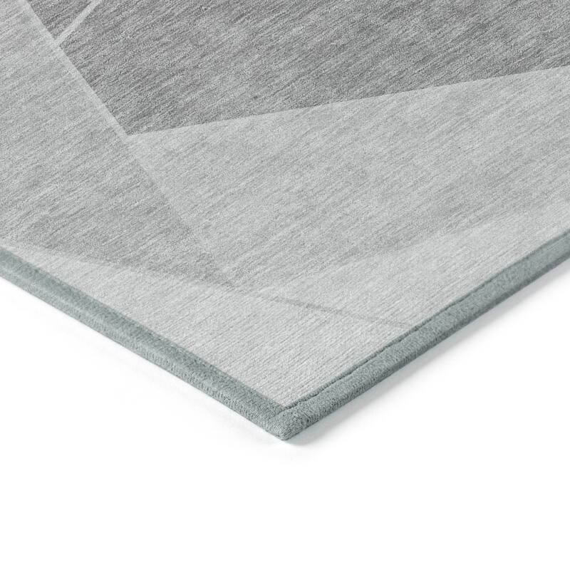 Machine Washable Indoor/ Outdoor Chantille Modern Mosaic Rug