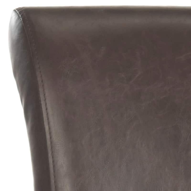 SAFAVIEH Jenelle Black Faux Leather 23-inch Counter Stool - 18.7" W x 23" D x 36.4" H - 19Wx23Dx36H