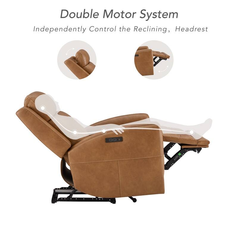 Spruce & Spring Power Recliner Chair Wall Hugger with Power Headrest