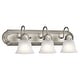 preview thumbnail 1 of 9, Kichler 3 Light 24" Wide Bathroom Vanity Light Brushed Nickel