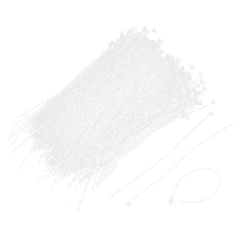 1000pcs 5" 13cm Length Clear Cable Cord Lead Zip Loop Tie Fasten Wrap