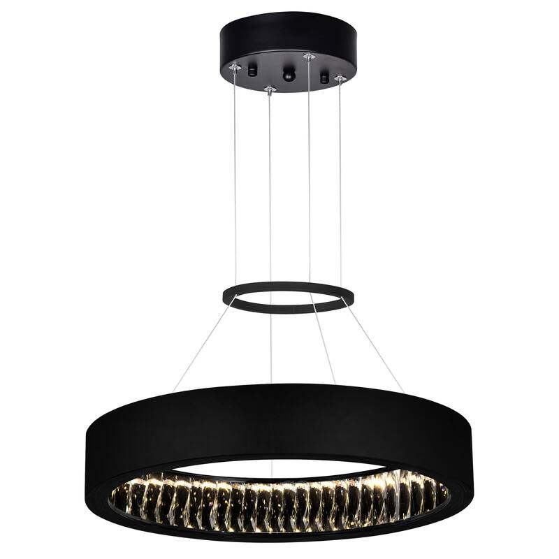 Rosalina LED Chandelier With Matte Black Finish - Matte Black - Matte Black