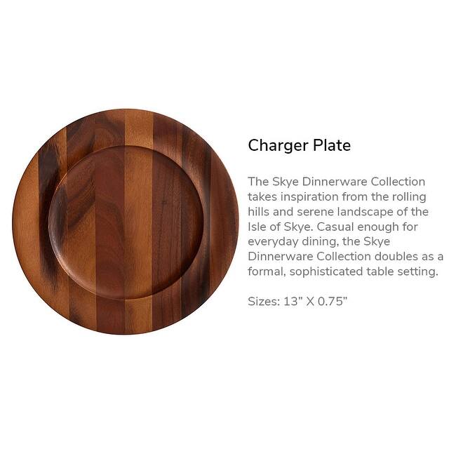 Nambe Skye Acacia Wood Charger - 13 Inch