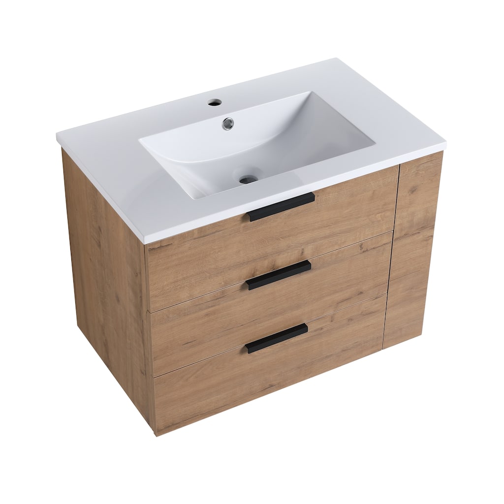 Topcraft Wall-Mounted Bathroom Vanity With Sink