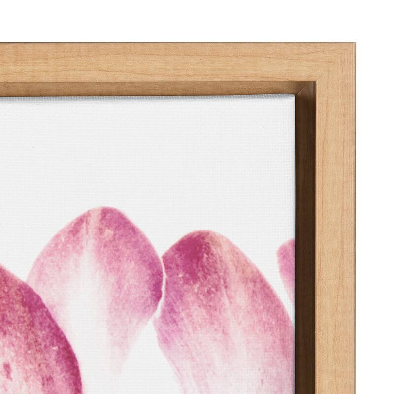 Kate and Laurel Sylvie Pink Protea Flower Framed Canvas Wall Art