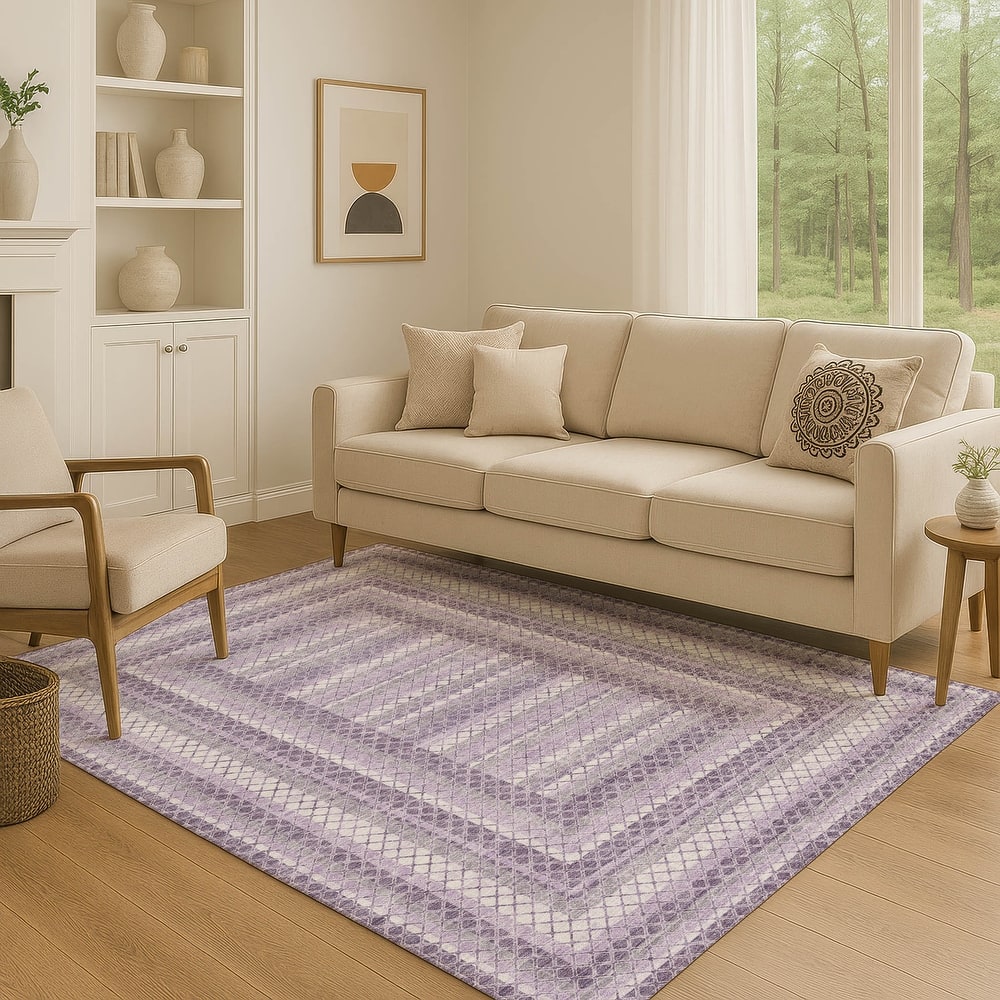 Premium Washable Super Soft Modern Borders Mayfield Rug
