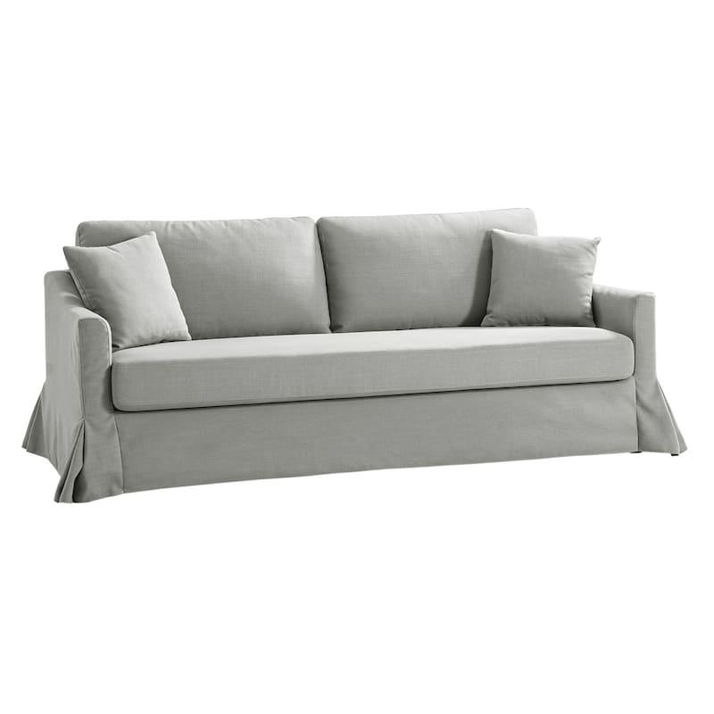 Volkhard 80.5" Modern Slipcovered Sofa With Removable Back Cushion By HULALA HOME