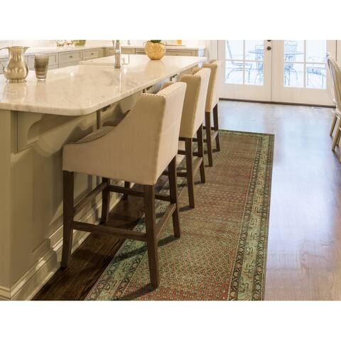 Noori Rug Semi-Antique Beldene Rust/Ivory Runner - 3'5" x 13'9"