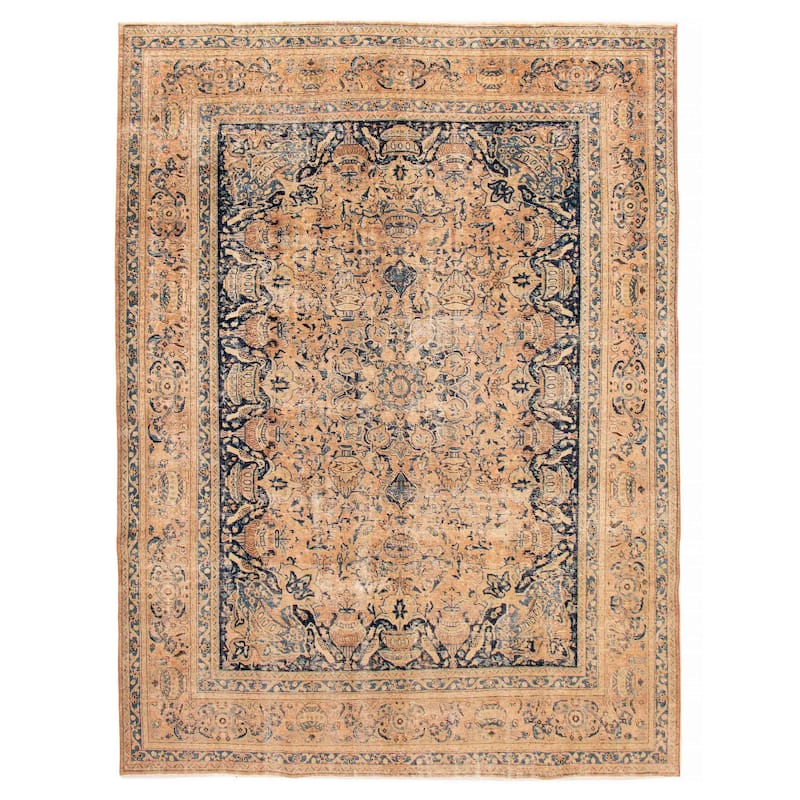 ECARPETGALLERY Hand-knotted Antalya Vintage Light Copper Wool Rug - 9'9 x 12'10 - Light Copper - 9'9 x 12'10