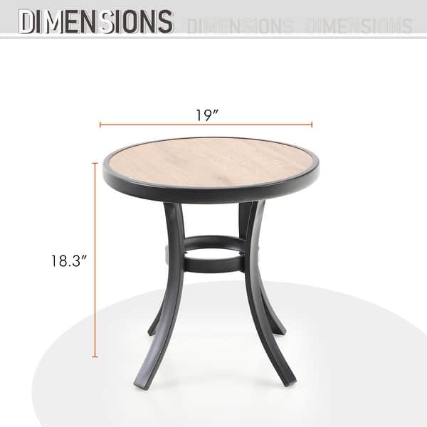 3Piece Bistro Set, 1 Side Table and 2 Rattan Chairs Bed Bath