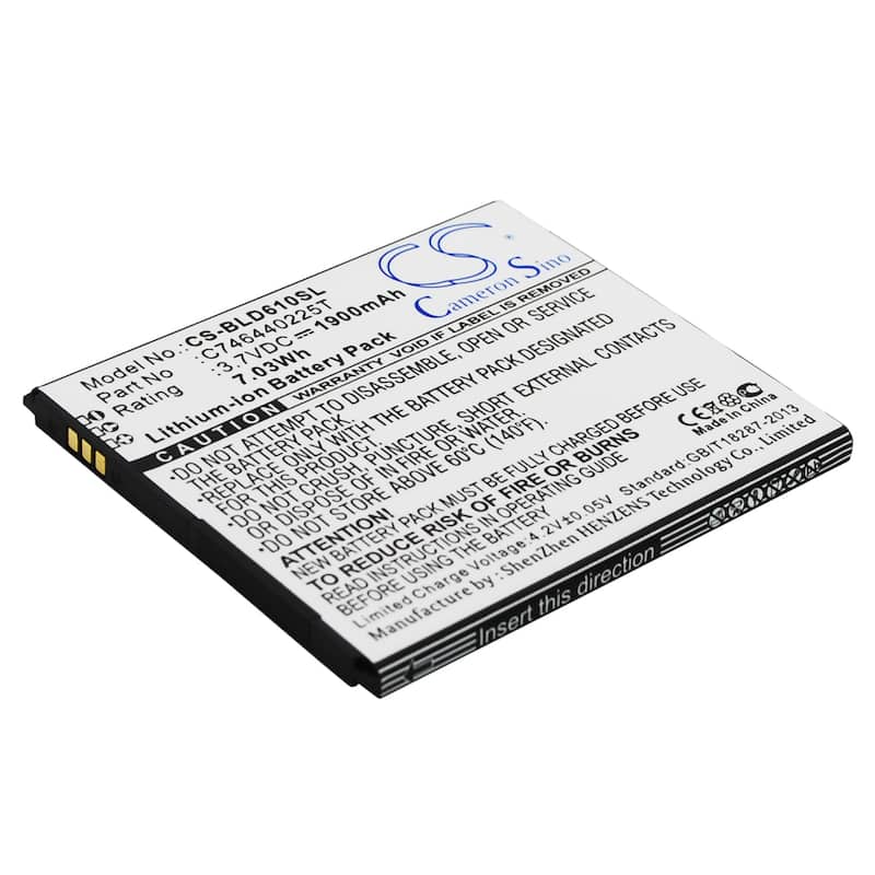 Battery for BLU D610 D610A D610i Studio 5.5 C746440225T SmartPhone CS-BLD610SL - Black