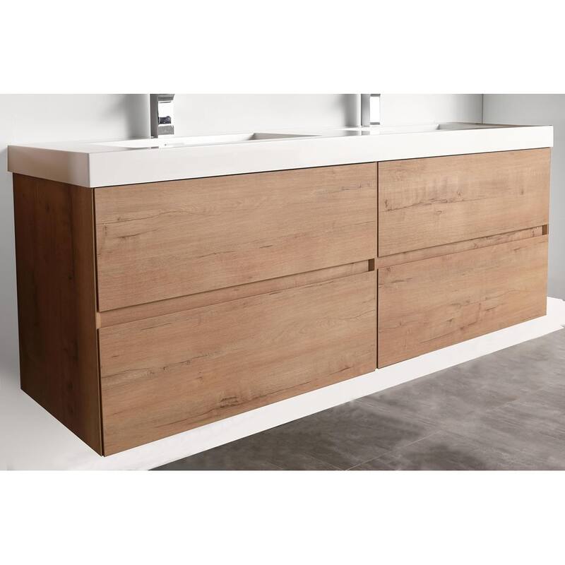 Blossom Assisi 72 Inch Wall Mounted Bathroom Vanity with Sink