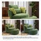 preview thumbnail 140 of 198, 41" W Oversized Accent Barrel Swivel Chair with Moon Storage Ottoman