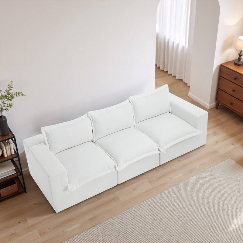 Comfy Cloud Chenille Upholstered Sectional Sofa with Pillow-Top Cushion