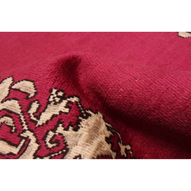 ECARPETGALLERY Hand-knotted Andelz Burgundy Wool Rug - 2'4 x 12'1