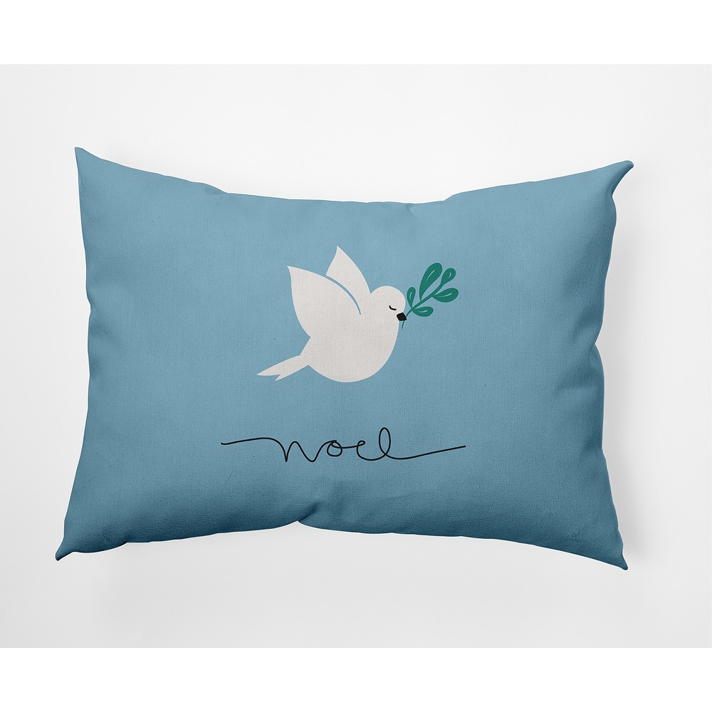 Noel Bird Christmas Soft Spun Polyester Decorative Throw Pillow