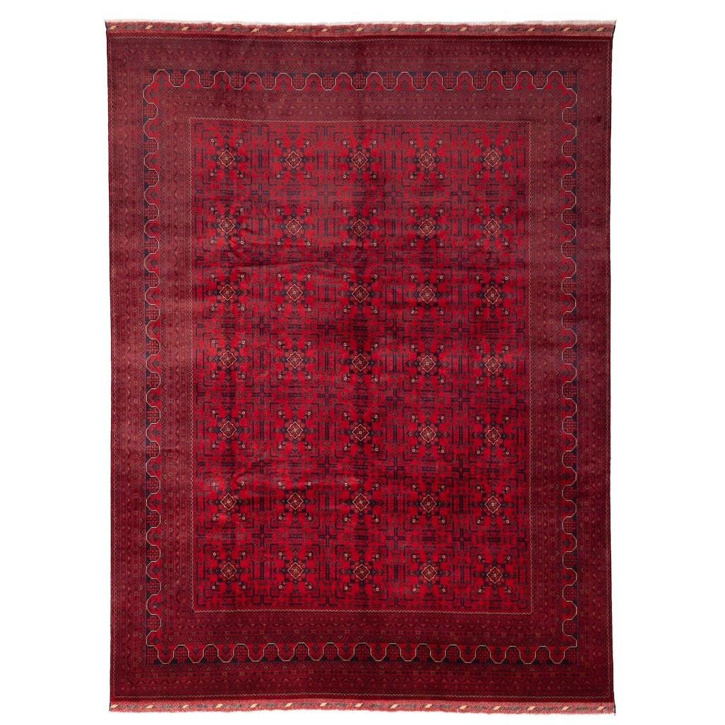 ECARPETGALLERY Hand-knotted Finest Khal Mohammadi Red Wool Rug - 9'10 x 13'1
