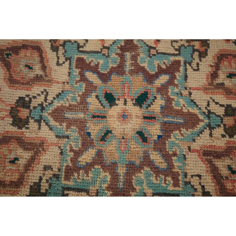 Tabriz Persian Vintage Area Rug Handmade Bedroom Brown Wool Carpet - 8'3" x 11'5"