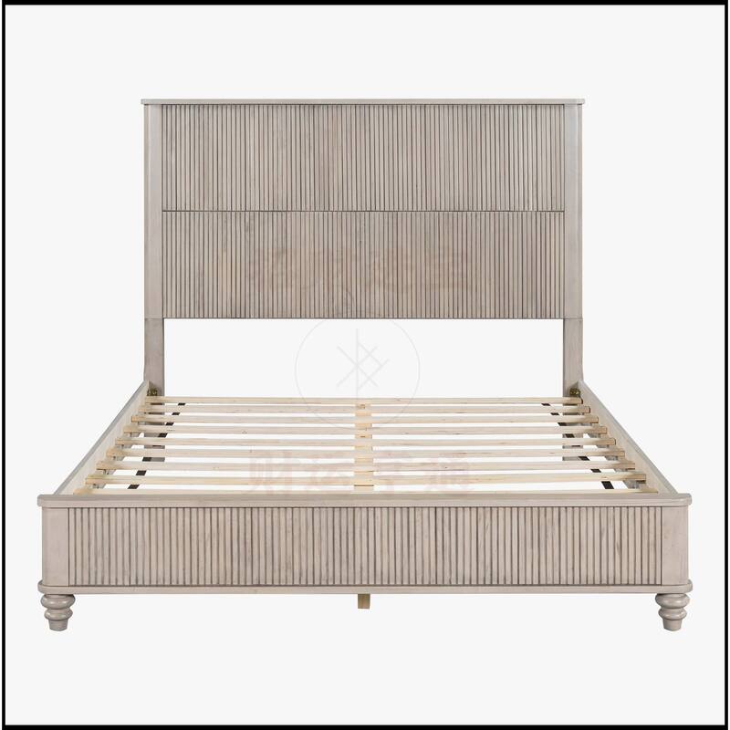 Queen Platform Bed Frame with Tall Headboard