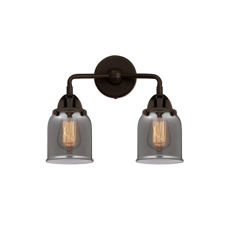 Innovations Lighting 288-2W-12-13 Bell Vanity Bell 2 Light 13" Wide - Oil Rubbed Bronze / Plated Smoke