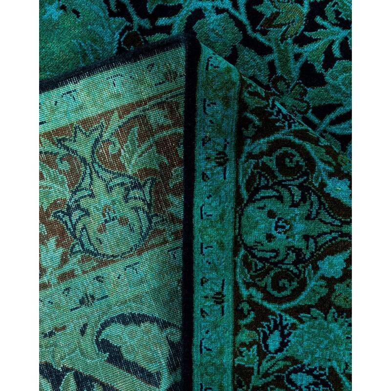 Overdyed, One-of-a-Kind Hand-Knotted Area Rug - Blue - 4' 2" x 6' 4"