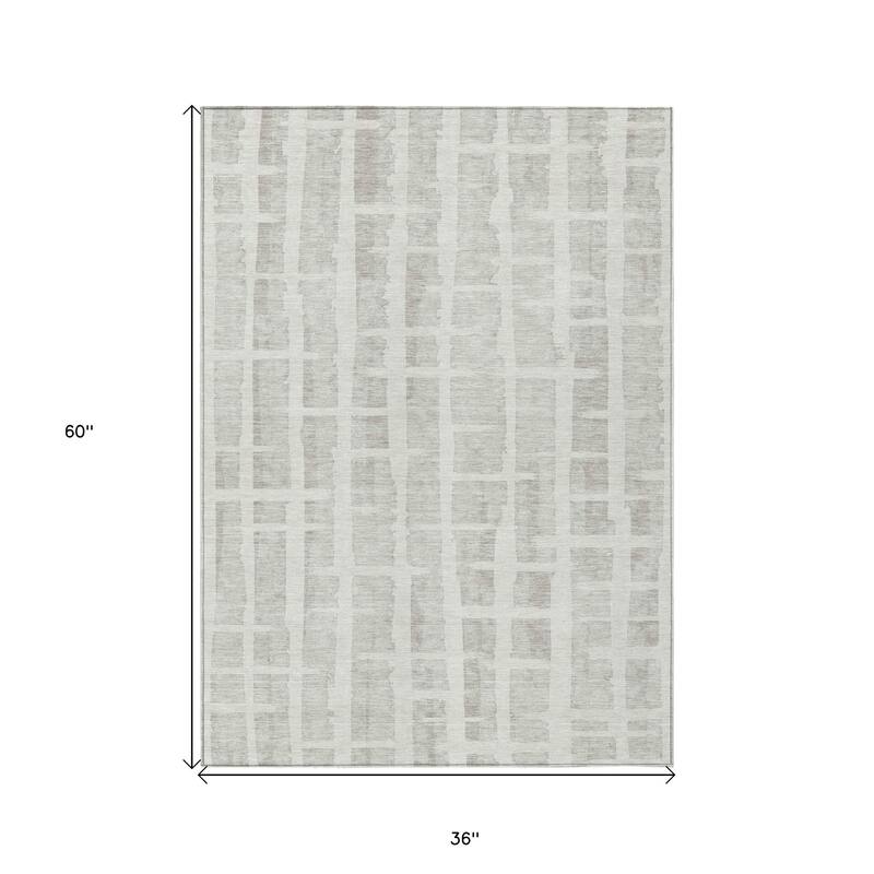 HomeRoots Striped Transitional Rectangle Outdoor Rug