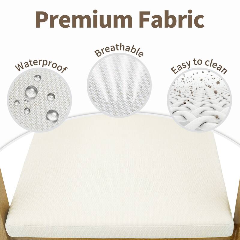 Dining Chair with Cushioned Seat and Armrests