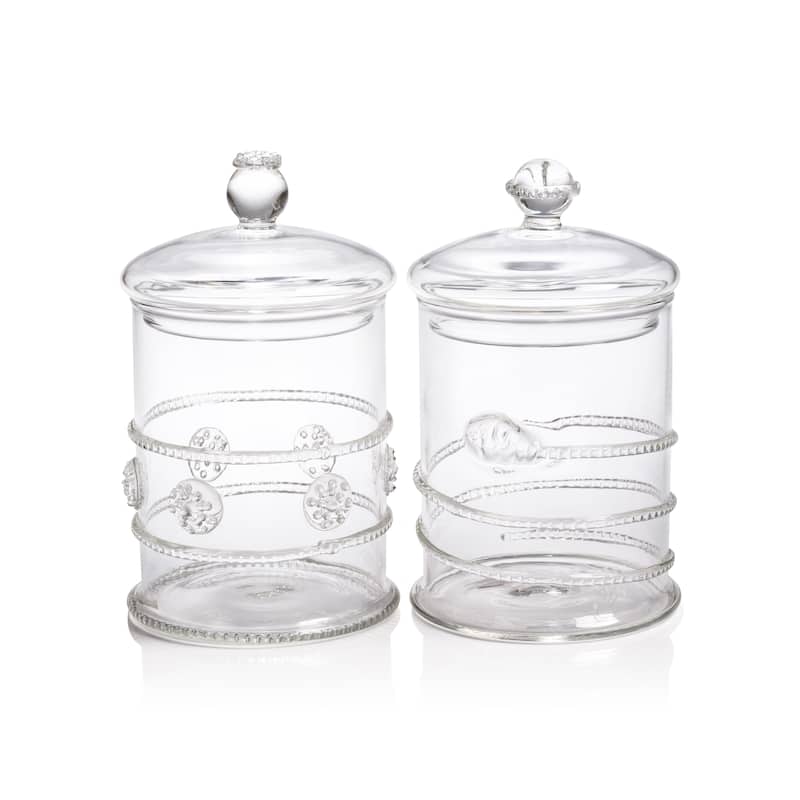 Juliet 2-Piece Assorted Set Lidded Glass Jars