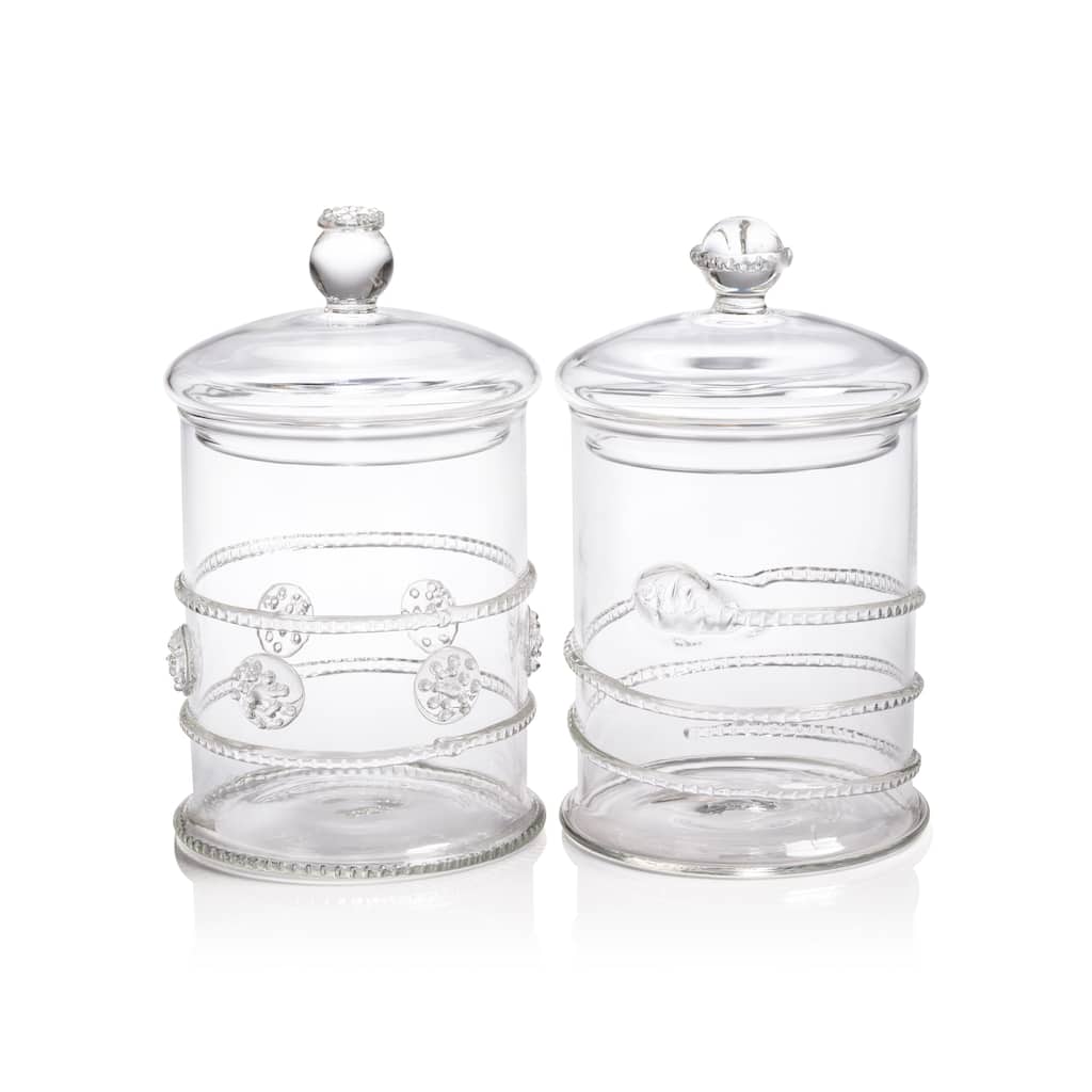Juliet 2-Piece Assorted Set Lidded Glass Jars