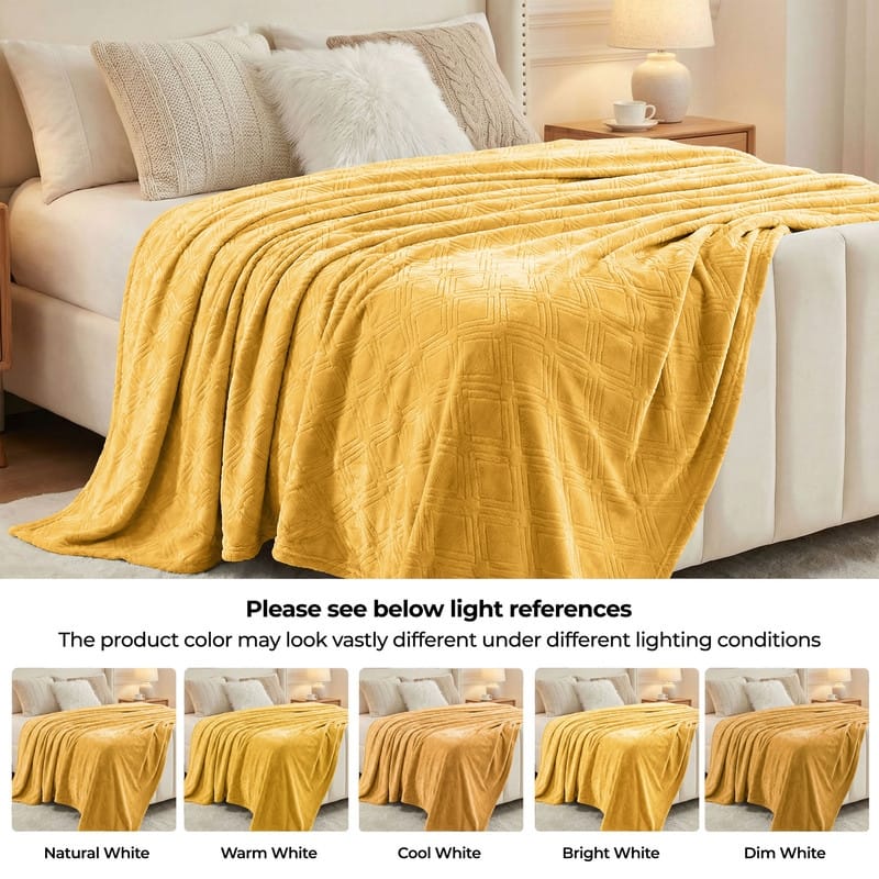 Superior Alaska Quilted Diamond Plush Fleece Blanket For Couch or Bed