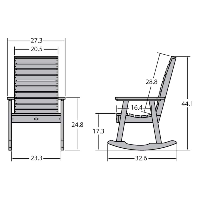 Eco-friendly Synthetic Wood Rocking Chair