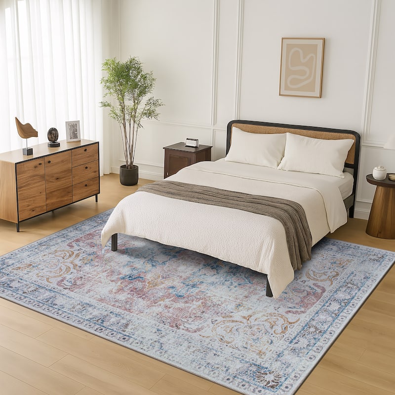 World Rug Gallery Bohemian Oriental Washable Area Rug
