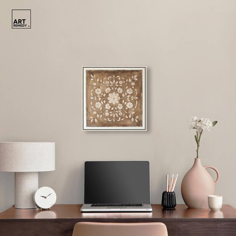 Floral Mandala Canvas by Art Remedy