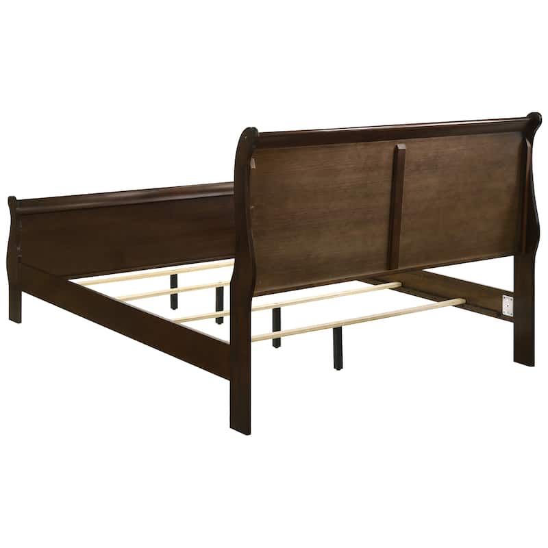 Louis Philippe Panel Bedroom Set Cappuccino