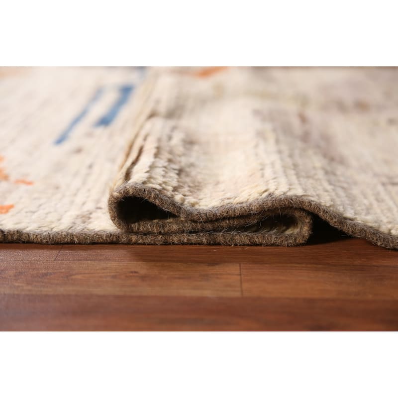 Moroccan Oriental Rug Hand-Knotted Wool Carpet - 4'0" x 5'10"