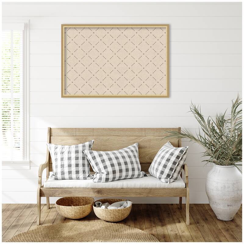 Kate and Laurel Pinboard Green Lattice Print