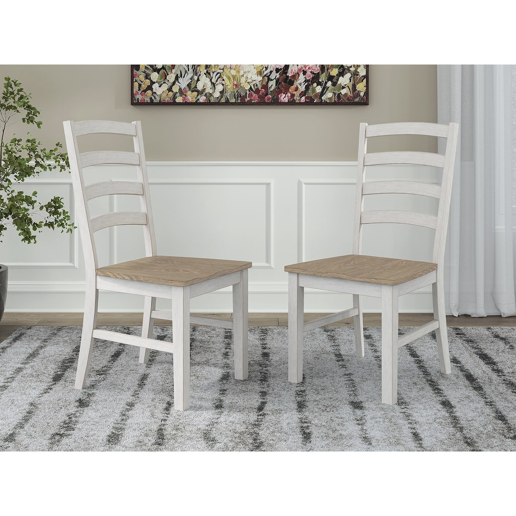 Signature Design by Ashley Westlinport White/Brown Dining Chair - 19" W x 24" D x 39" H
