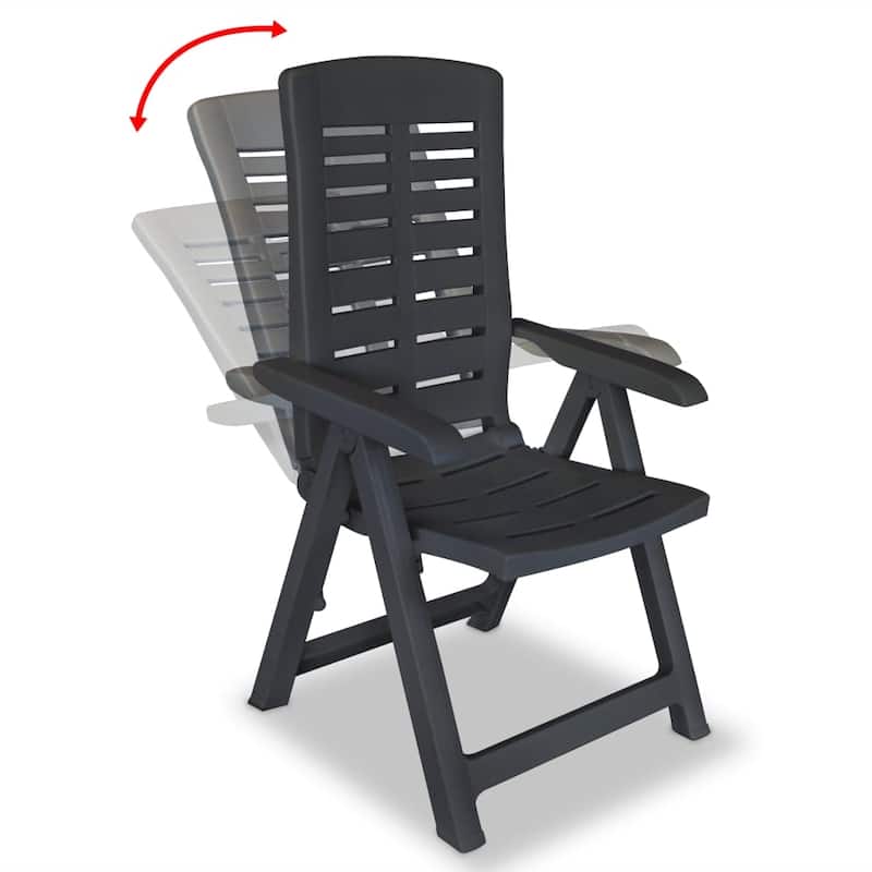 vidaXL Patio Bistro Set Outdoor Furniture Set Patio Table and Chairs Plastic - 39.8" x 26.8" x 28.3"