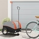 preview thumbnail 49 of 59, vidaXL Bike Trailer Kids Bicycle Cargo Wagon Buggy Carriage Cycle Trailer Iron 49.6" x 24.8" x 24.8" - Black and orange1
